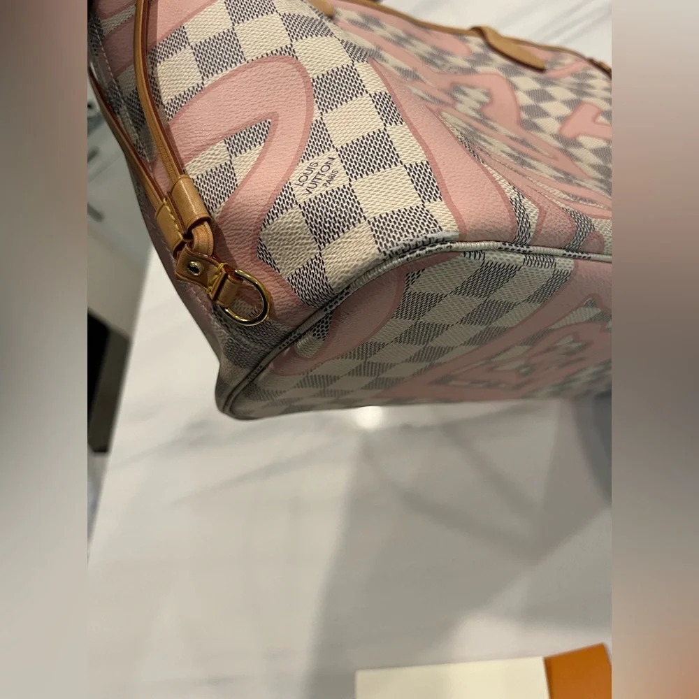 Louis Vuitton Damier Azur Tahitienne Neverfull w/Pouch MM - Picture 12 of 16